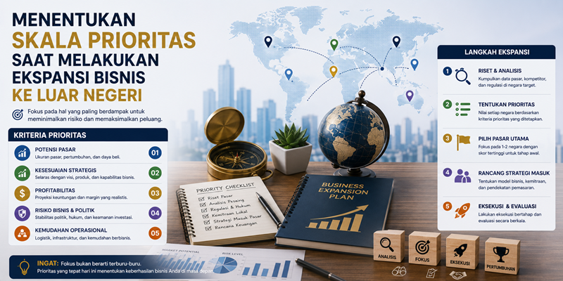 Menentukan Skala Prioritas Saat Melakukan Ekspansi Bisnis ke Luar Negeri