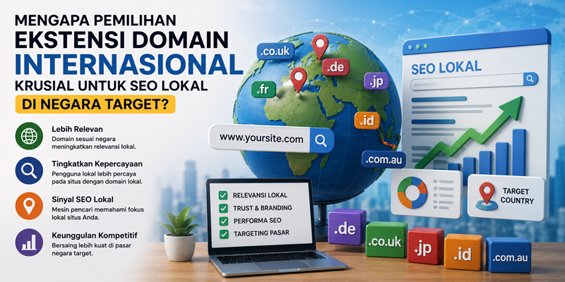 Mengapa Pemilihan Ekstensi Domain Internasional Krusial untuk SEO Lokal di Negara Target?